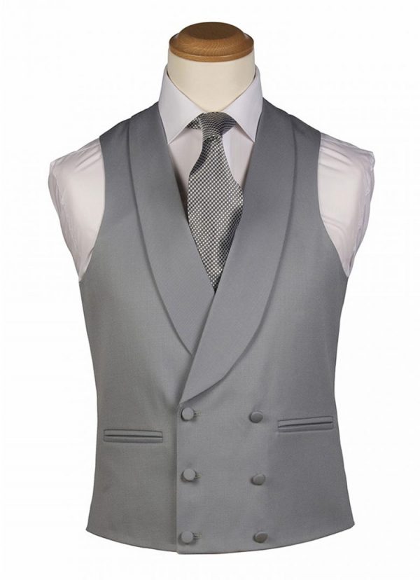 Dove Grey Double Breasted Waistcoat. The epitome of an English country gentleman add a sense of grandeur to any occasion.