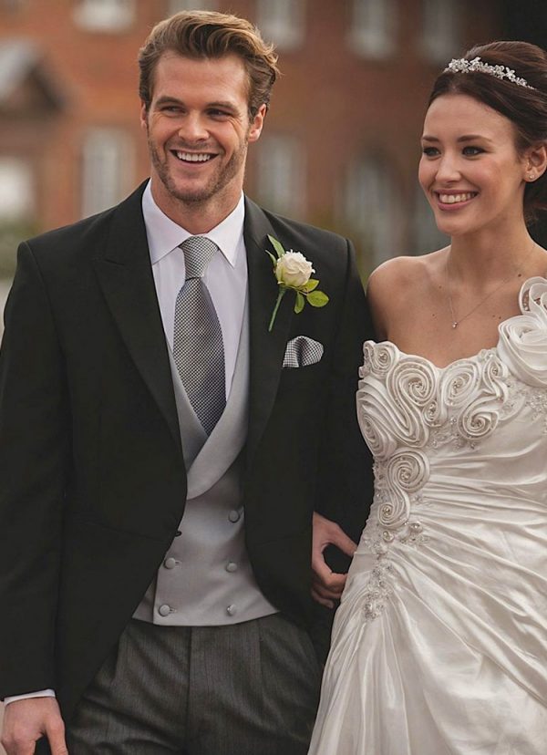 Eaton, traditional black tailcoat, timeless, lightweight, tailored fit, perfect for any wedding.