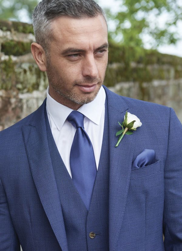 Hadley Lounge suit, with a discreet pattern in the fabric, a classic design with a modern twist.