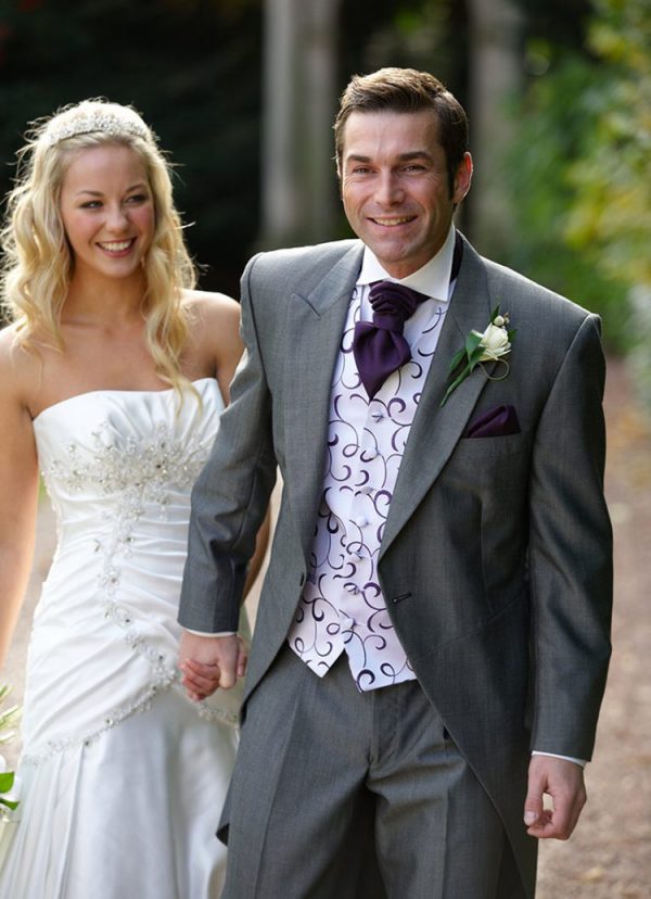 Hinstock traditional silver grey tailcoat, timeless, lightweight, tailored fit ideal for any wedding.