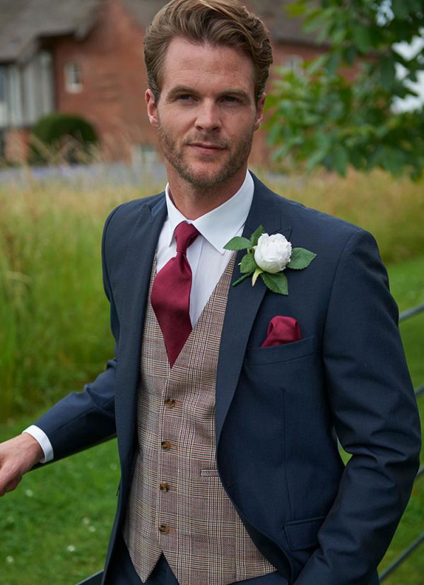 Mulberry Brown Check Waistcoat, loving this style for creating a rustic, English country wedding style.