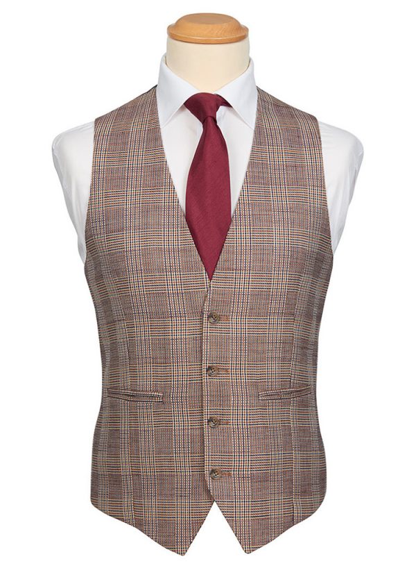 Mulberry Brown Check Waistcoat, loving this style for creating a rustic, English country wedding style.