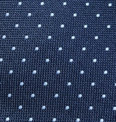 Wedding Neckwear Hire. Navy Dot Traditional Tie and Matching Handkerchief for your top pocket.